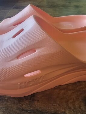 HOKA Pink Foam Clog Slides